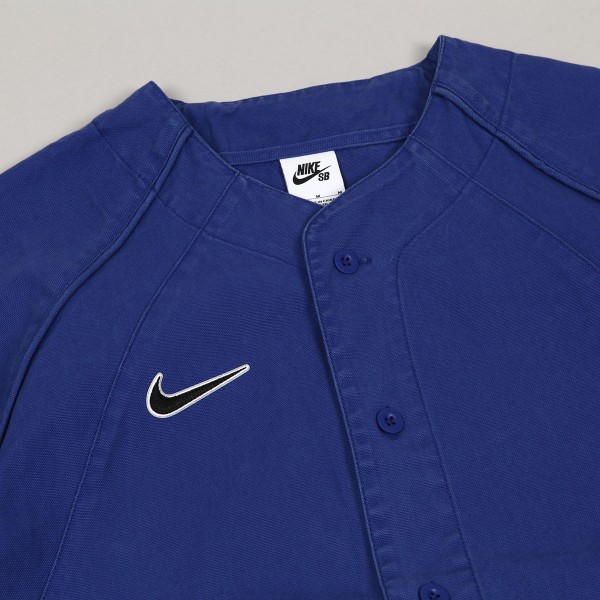 Nike SB x MLB Skate Baseball Jersey Deep Royal Blue/White DQ6282-455 Size  2XL