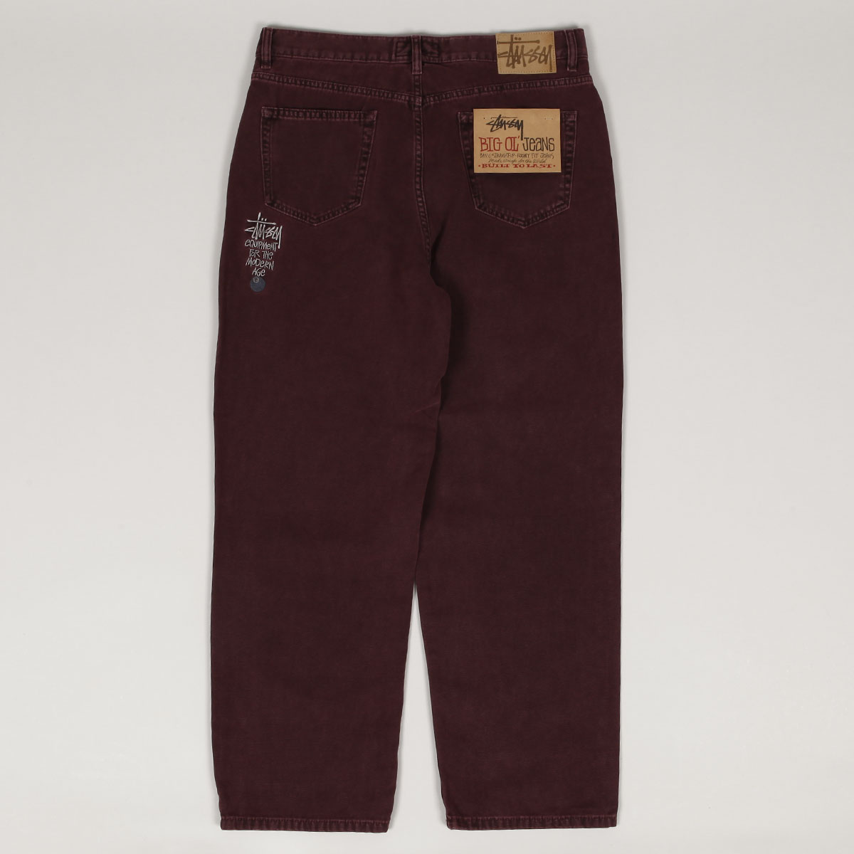 Stussy Washed Canvas Big Ol Jeans Purple - Skateboarding, Nike