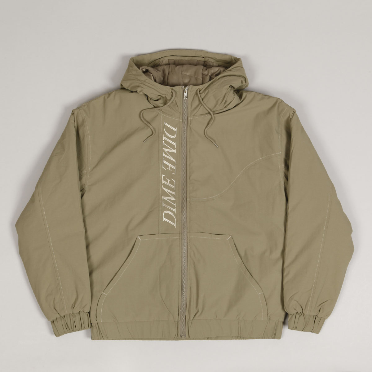 Dime Quilted Hooded Jacket Khaki - Skateboarding, Nike SB, Adidas, Vans,  Online Shop | POPNAME.cz